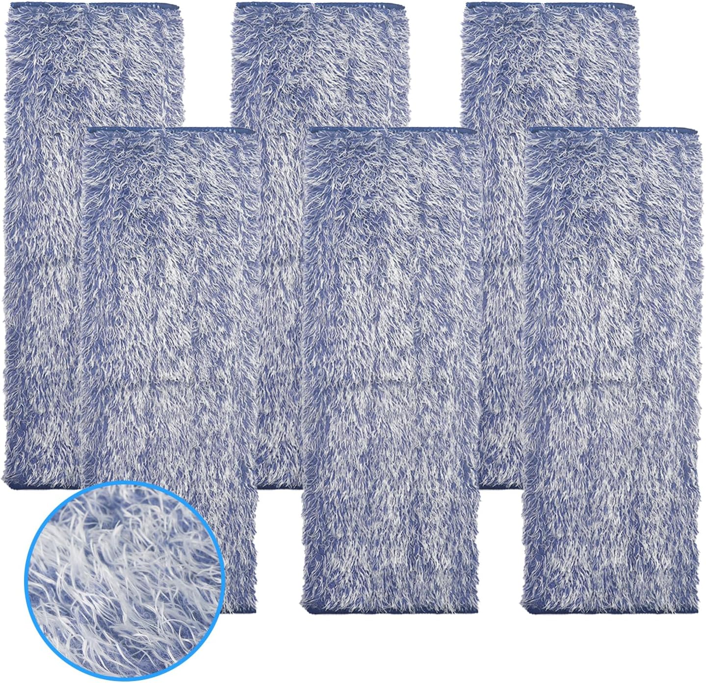 6 Pack Deep Clean Pads Replacement for Bona Family of Mops, Washable & Reusable Microfiber Cleaning Pad for Hardwood and Multi-Surface Floors Cleaning Head, Wet/Dry Mop