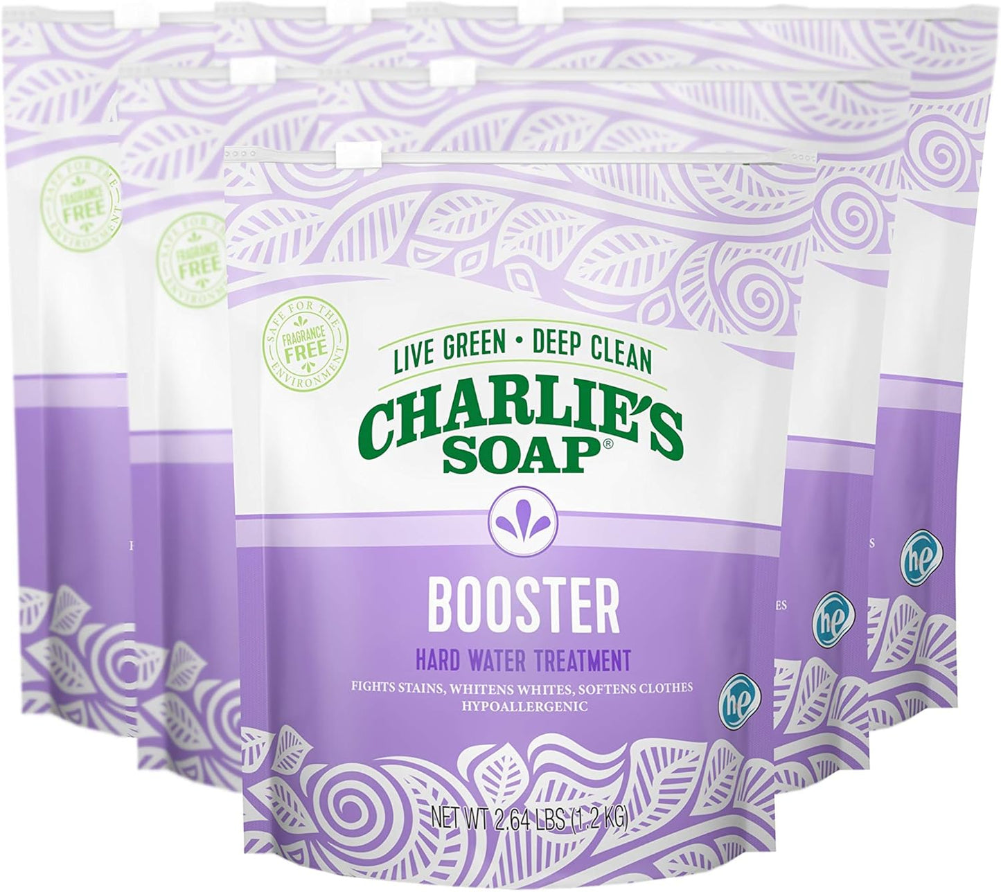 Charlie's Soap - Laundry Booster and Hard Water Treatment (6-Pack)