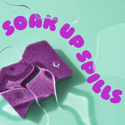 Brite by Scotch-Brite Scrub & Wipe with Drain + Dry Stand, Kitchen Sponge for Washing Dishes, 1 Scrub Sponge
