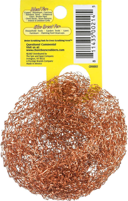 Chore Boy Ultimate Copper Scrubber Scouring Pad, Pure Copper (10-Pack)