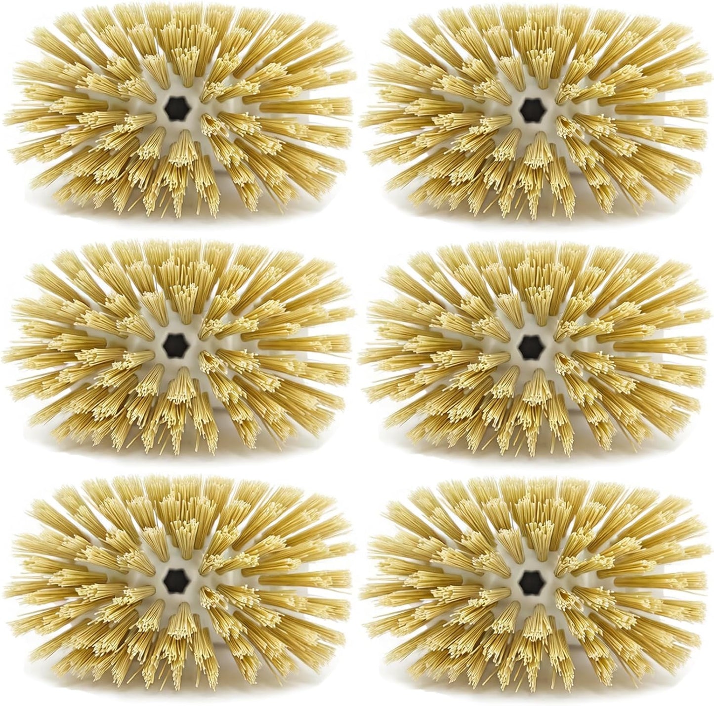 Dish Brush Refill Head for OXO Soap Dispensing Dish Brush, 6 Pack Dishwashing Brush Head Replacement, White