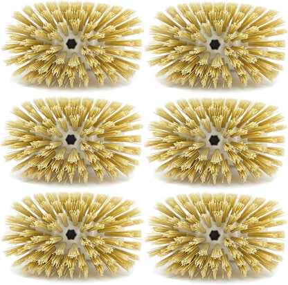 Dish Brush Refill Head for OXO Soap Dispensing Dish Brush, 6 Pack Dishwashing Brush Head Replacement, White