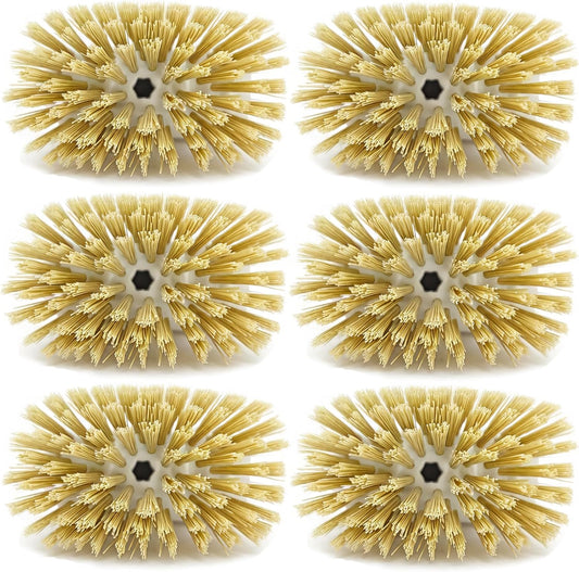 Dish Brush Refill Head for OXO Soap Dispensing Dish Brush, 6 Pack Dishwashing Brush Head Replacement, White