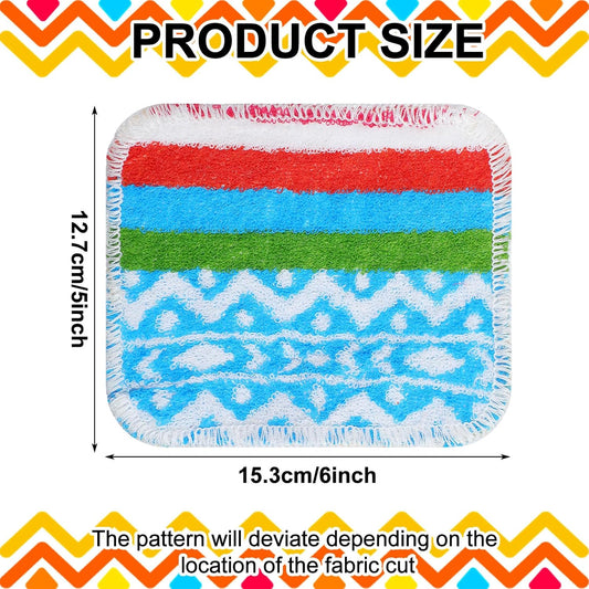 LemonRoad 12 Pack Non-Scratching Reusable Dish Scrubber European Scouring Pad 5 x 6 Dishwasher Safe Soft Scrub for Cleaning Kitchen, Bathroom and Household, Assorted Colors and Designs