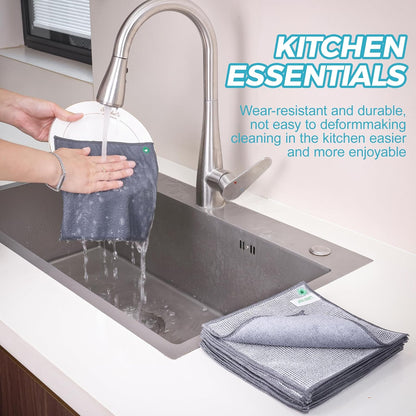 12 PCS Non Scratch Wire Dishcloth, Cleans Fast Without Scratching, Stands Up to Stuck-on Grime, Multi-Surface Safe, Wire Dishwashing Rag Cleaning Power for Everyday Jobs 7.87“ x 7.87”