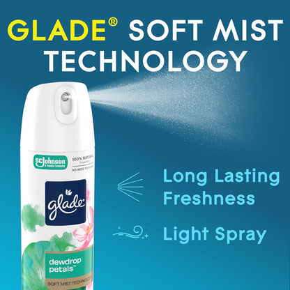 Glade Air Freshener Room Spray, Clean Linen Scent, Odor Fighting to Deliver Long Lasting Freshness, 7.3 Oz, 6 Count