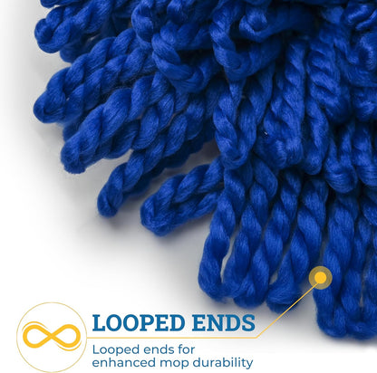 Kleen Handler 24 inch Microfiber Dust Mop | Medium Washable Commercial Mop Head Replacement, Pack of 3