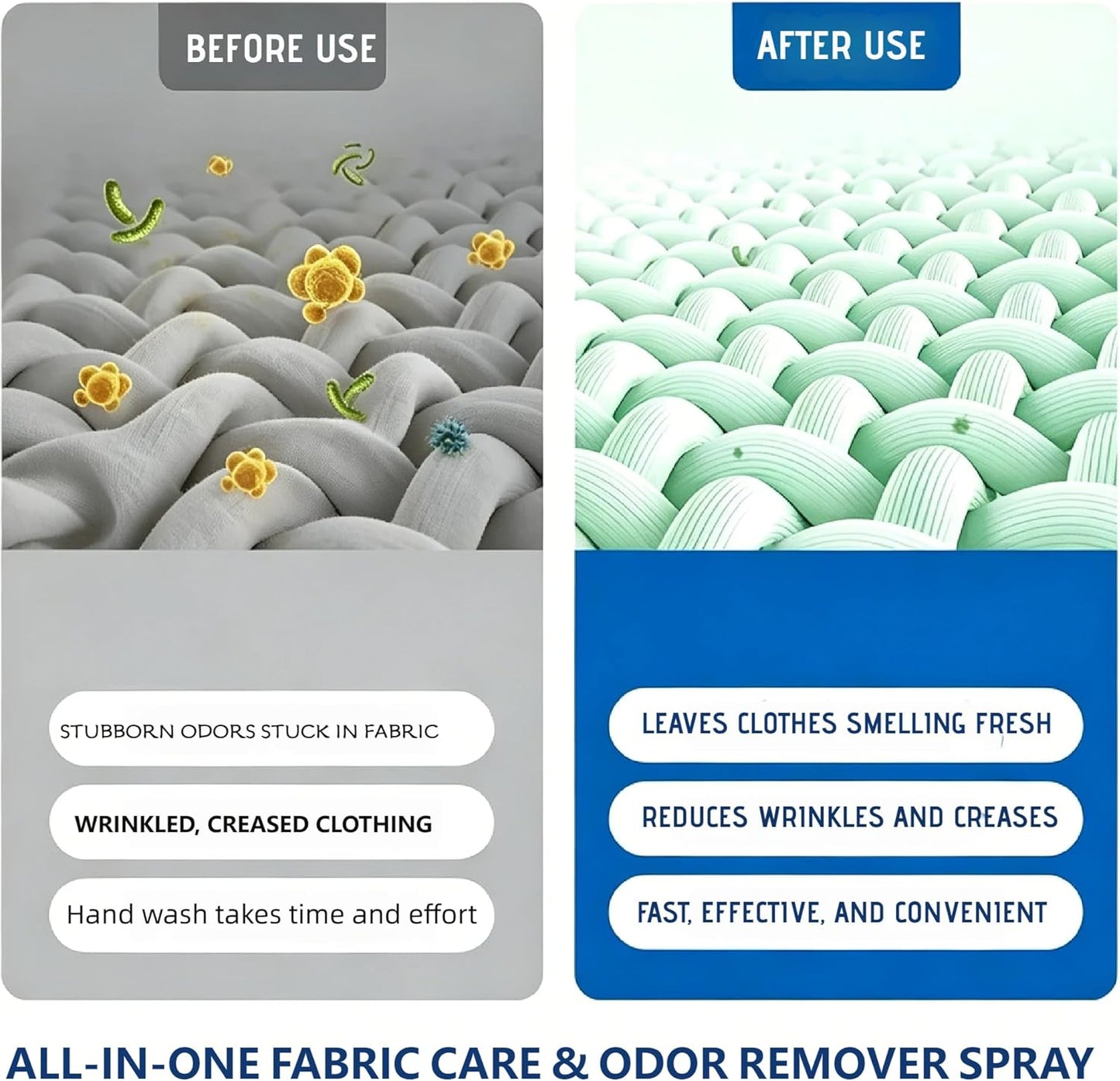 Travel Fabric Refresher Spray – Odor Eliminator & Wrinkle Release, TSA Approved 40ml for Gym Hotel Office Clothes Sofa Curtains, Apple Tree Scent – Boudart Labs