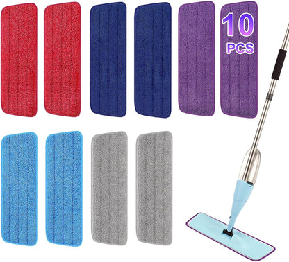 16.5 inch Reusable Mop Pads Microfiber Spray Mop Replacement Heads for Wet/Dry Mops Compatible with Bona Floor Care System (5 Pack)