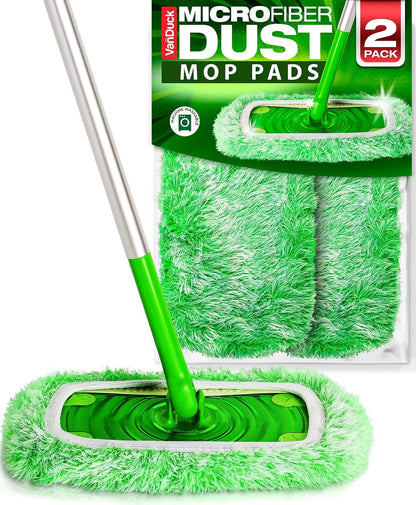 VanDuck Reusable Mop Pads Compatible with Swiffer Sweeper (4-Pack) - Washable Microfiber Mop Pads for Wet & Dry Use - All Purpose Floor Mopping and Cleaning Product