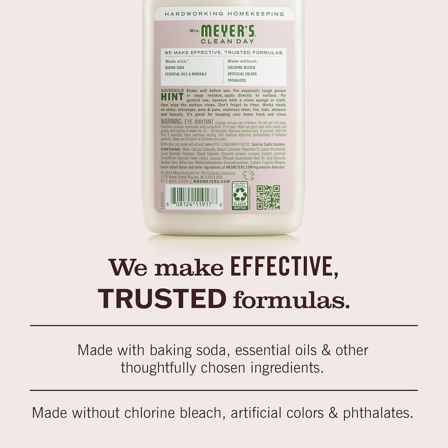 MRS. MEYER'S CLEAN DAY Baking Soda Cream Cleaner, Cuts Grease, Scratch-Free Polish, Apple Blossom, 16 Fl Oz, Pack of 1