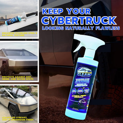 Natural Finish Waterless Stainless Steel Cleaner & Wash for Tesla Cybertruck – Eco-Friendly Spray, Removes Grease & Fingerprints, Matte Protection (16 Fl. Oz.)