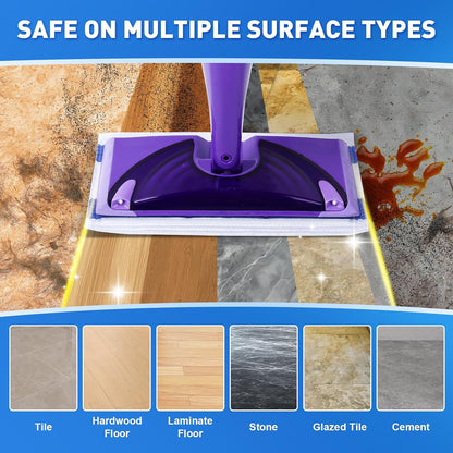 Mop Pads Refills Compatible with Swiffer WetJet Mop, Disposable Mop Pads for Hardwood Floors, Tile, Laminate & Multi-Surface Cleaning, 60 Pack