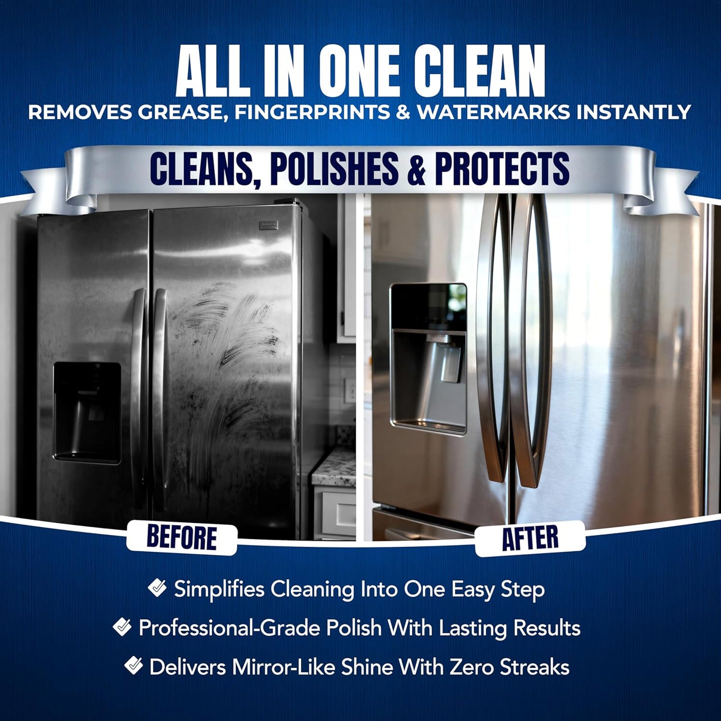 Sheila Shine 3oz Stainless Steel Cleaner and Polish - Cleans, Polishes & Protects Kitchen Appliances, Refrigerators, Sinks, Ovens & Grills - Stainless Cleaner Spray for Residue & Streak Free Shine