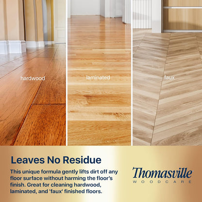 Thomasville WOOD FLOOR CLEANER – Use on Hardwood, Laminated or Faux Finished Floors. Shine Restorer Protector, Surface Cleaner House Cleaning Supplies Home Improvement, Natural Look, Cuts Grease