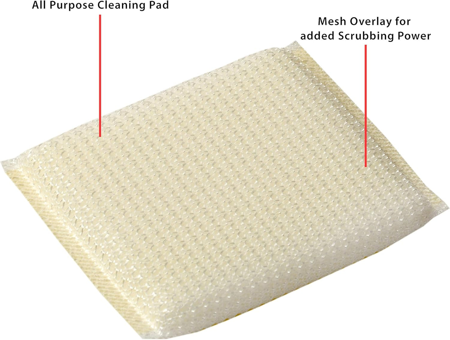 Multi-Purpose Scouring Pad by Scrub-It - Non-Scratch Cleaning Dobie Pads for Pots, Pans, Dishes, Utensils & Non-Stick Cookware - Sponge Scrubbers Use for Kitchen, Bathroom & More (6 Pack)