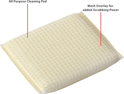 Multi-Purpose Scouring Pad by Scrub-It - Non-Scratch Cleaning Dobie Pads for Pots, Pans, Dishes, Utensils & Non-Stick Cookware - Sponge Scrubbers Use for Kitchen, Bathroom & More (6 Pack)