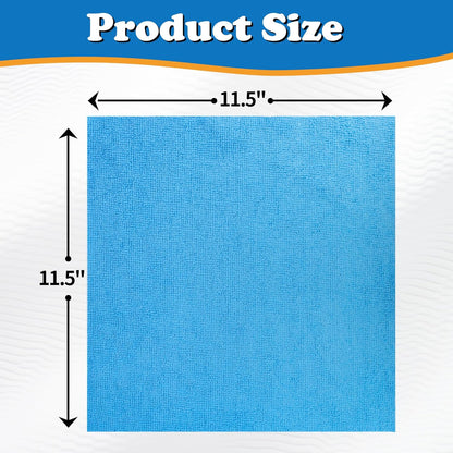 FIXSMITH Microfiber Cleaning Cloth - Pack of 8, Size: 12 x 16 in, Multi-Functional Cleaning Towels, Highly Absorbent Cleaning Rags, Lint-Free, Streak-Free Cleaning Cloths for Car Kitchen Home