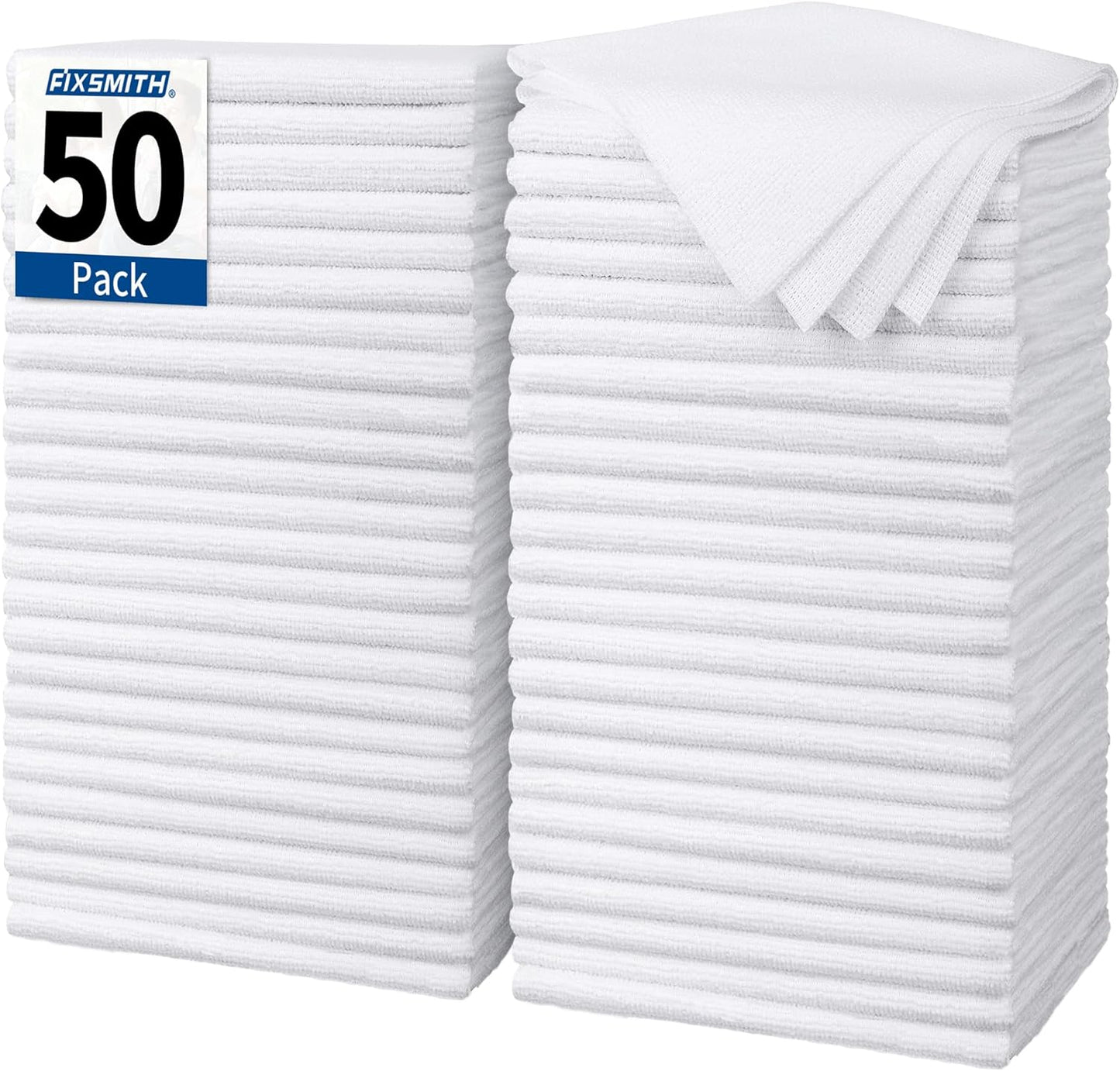 FIXSMITH Microfiber Cleaning Cloth - Pack of 8, Size: 12 x 16 in, Multi-Functional Cleaning Towels, Highly Absorbent Cleaning Rags, Lint-Free, Streak-Free Cleaning Cloths for Car Kitchen Home