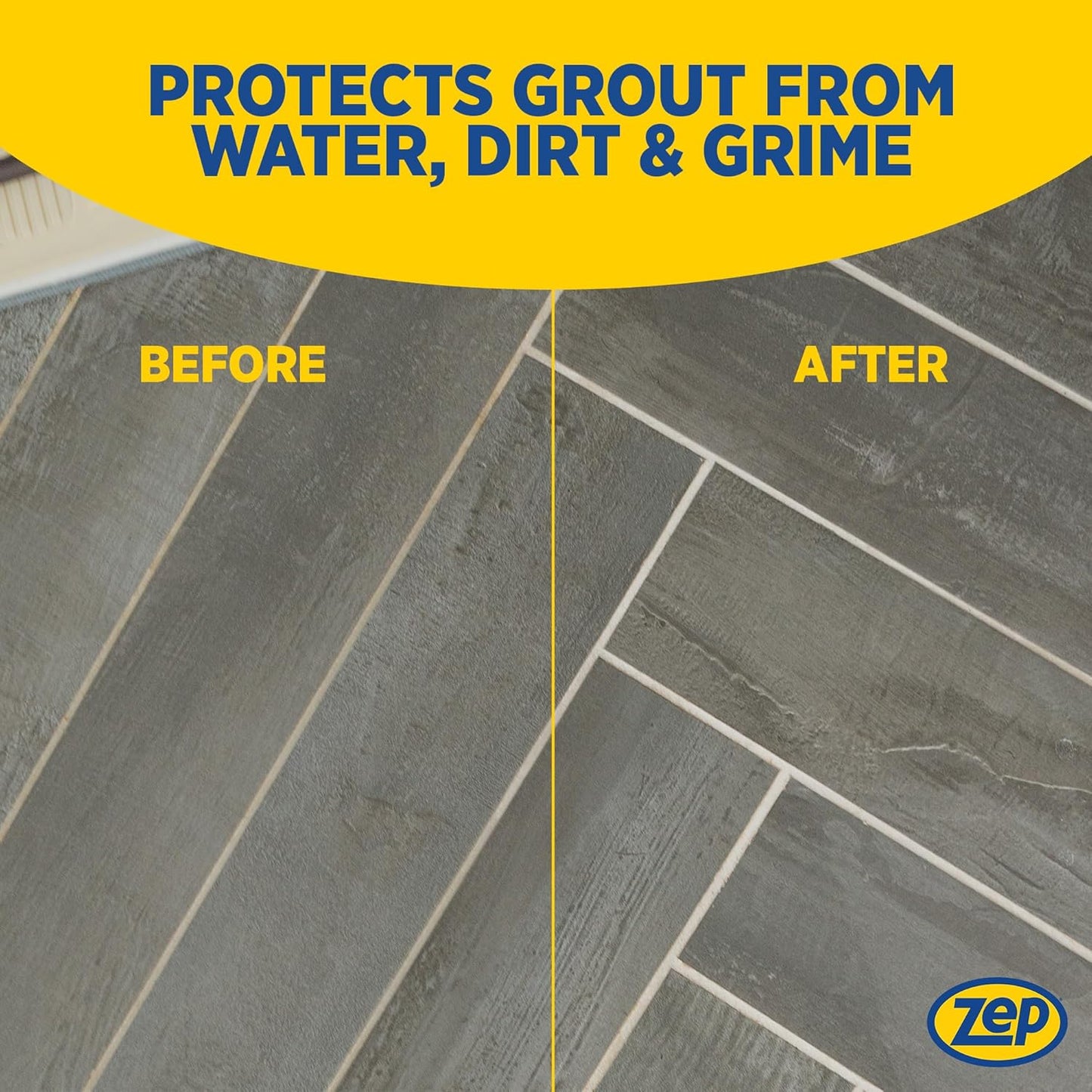Zep Plus Foaming Grout Cleaner 32 oz – (2 Units) and a Blue Microfiber Rag ECBD023 - Color-Safe Tile and Grout Cleaners for Ceramic, Porcelain and Stone