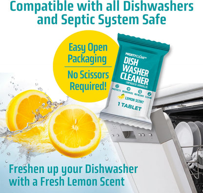 Dishwasher Cleaner And Deodorizer 24 Pack - 1 Year Supply Deep Clean Dishwasher Cleaner Tablets, Septic Safe Dishwasher Cleaning Tablets, Dish Washer Cleaner To Remove Limescale, Mineral Buildup, Odor