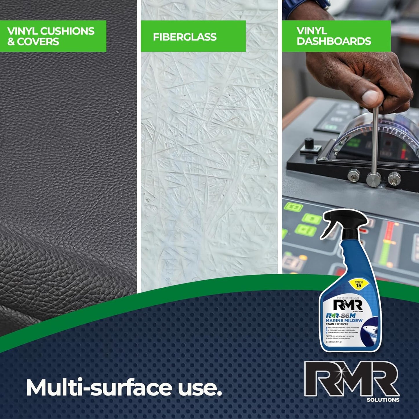RMR-86M 24 Fl OZ, Marine Mold Stain and Mildew Stain Remover - Scrub Free Formula, Multi-Surface Cleaner for Boats