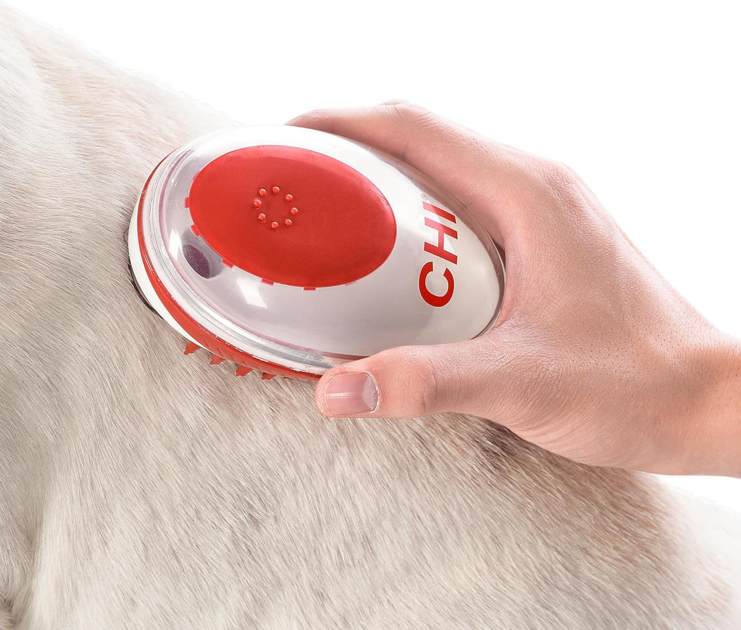 CHI for Dogs Rubber Fur Accumulator Brush, Dog Grooming Tool for Removing Loose Hair and Lint from Coats Furniture Clothing and Car Seats, Flexible Rubber Bristles, Easy Clean Grooming Brush