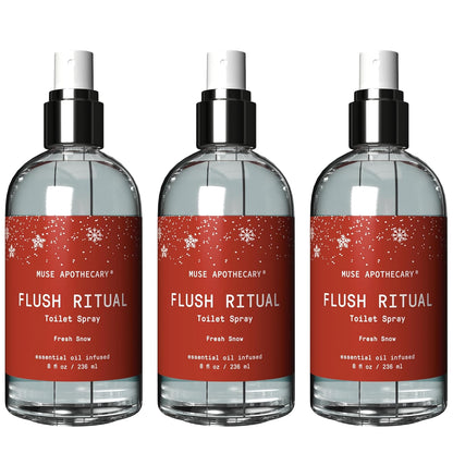 Muse Apothecary Flush Ritual - Aromatic & Refreshing Toilet Spray, Use Before You Go, 4 oz, Infused with Natural Essential Oils - Coconut + Sandalwood