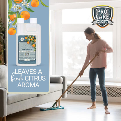 ProCare Floor Cleaner (Made in USA) | Tile, Stone, Laminate, Vinyl & Natural Wood Floor Cleaner for Mopping, Household Supplies, Cleaning Solution with Citrus Aroma - 1 Gal (128 Fl Oz)