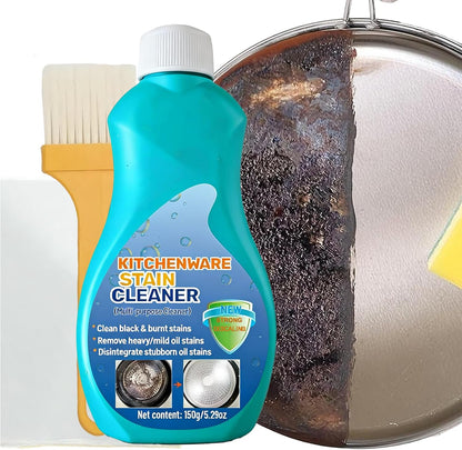 Kitchenware Stain Cleaner, Strong Descaling, Multi-purpose Oil Stain Remover, Pot Pan Bottom Cleaning Paste,Powerful Kitchenware Cleaner, Cooktop Pot Cleaner Effortless for Burned Cookware (150g) (1)