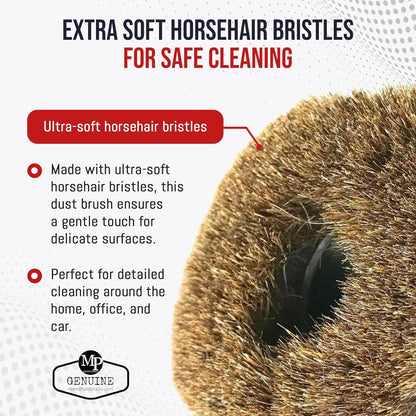 MP Maresh Products Household Cleaning Vacuum Brush Attachment - Horse Hair Vacuum Cleaner Accessories, Soft, Dust Floor Brush, Compatible with Shop Vac 1-1/4" Vacuum Cleaners for Hard Surfaces - Black
