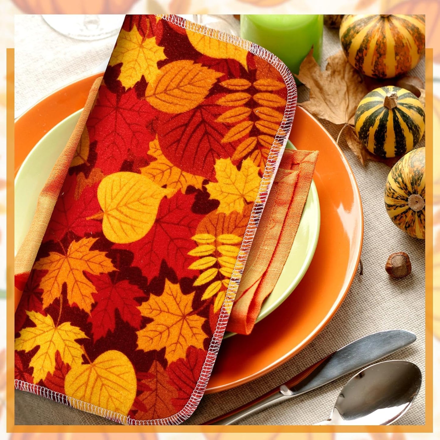 Redbaker 50 Pcs Reusable Paper Towels Paperless Reusable Cotton Cloths Toilet Absorbent Washable Paper Towels with Roll Kitchen Dishcloth for Kitchen Paperless Dishcloths(Stripe)