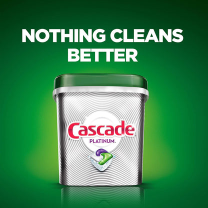 Cascade Platinum Dishwasher Pods, ActionPacs + Oxi, Dishwasher Detergent, Fresh Scent, 44 Count