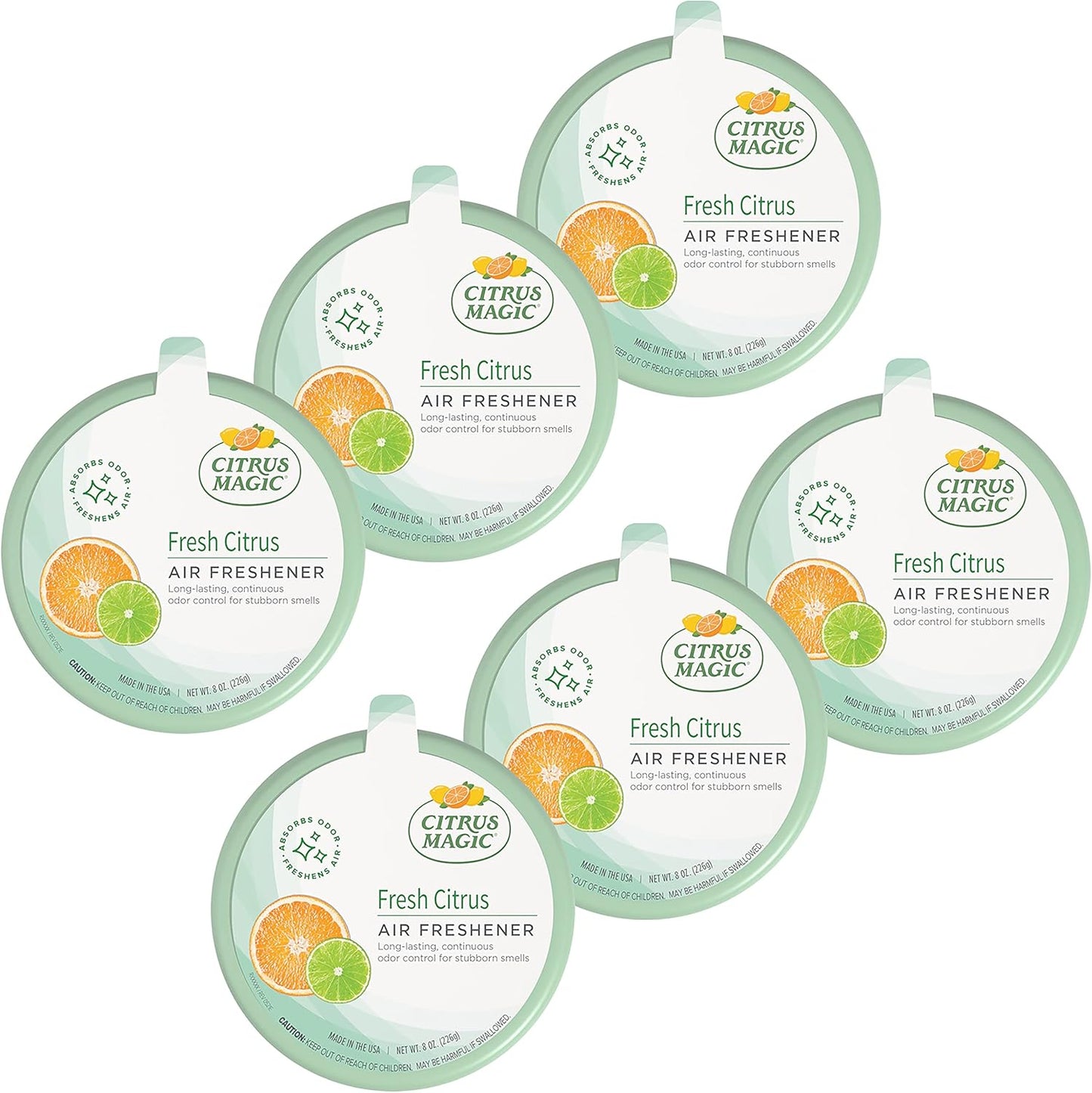 Citrus Magic Odor Absorbing Solid Air Freshener, Fresh Citrus, 8-Ounce, Pack of 1