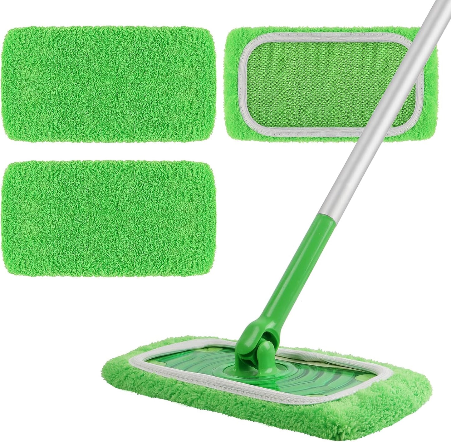 AmaVins 5 Pack Reusable Microfiber Mop Pads Compatible with Swiffer Sweeper Mop, Wet and Dry Flat mop Cover, Washable Mop Pads for Surface/Hardwood Floor Cleaning (Mop is Not Included)