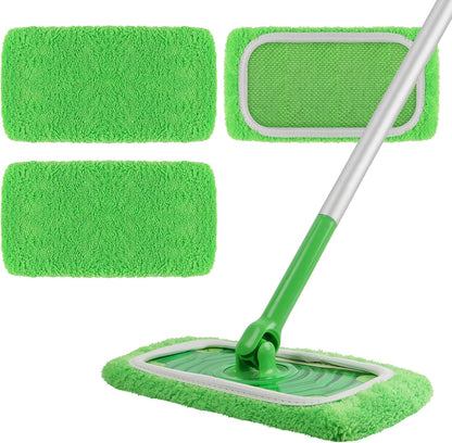 AmaVins 5 Pack Reusable Microfiber Mop Pads Compatible with Swiffer Sweeper Mop, Wet and Dry Flat mop Cover, Washable Mop Pads for Surface/Hardwood Floor Cleaning (Mop is Not Included)