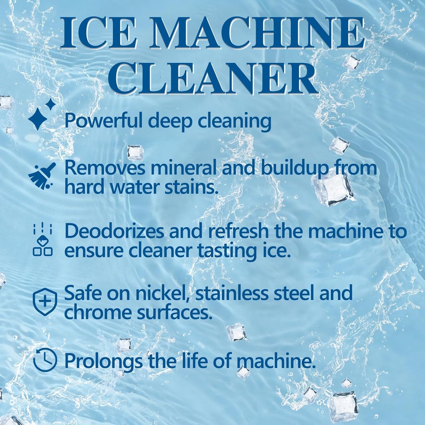 Ice Machine Cleaner Descaler Tablets-36Pack Ice Maker Cleaner Compatible with Frigidaire, Opal, GE Profile, Kitchenaid, Nickel Safe Scale Remover for Countertop, Nugget Ice Makers