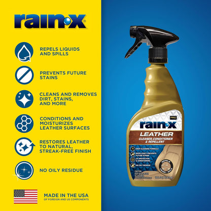 Rain-X 620234SRP Carpet & Upholstery Cleaner Repellent for Car Interiors & More, Cleans + Repels Spills while Preventing Stains, Fresh Scent 16 Fl Oz.