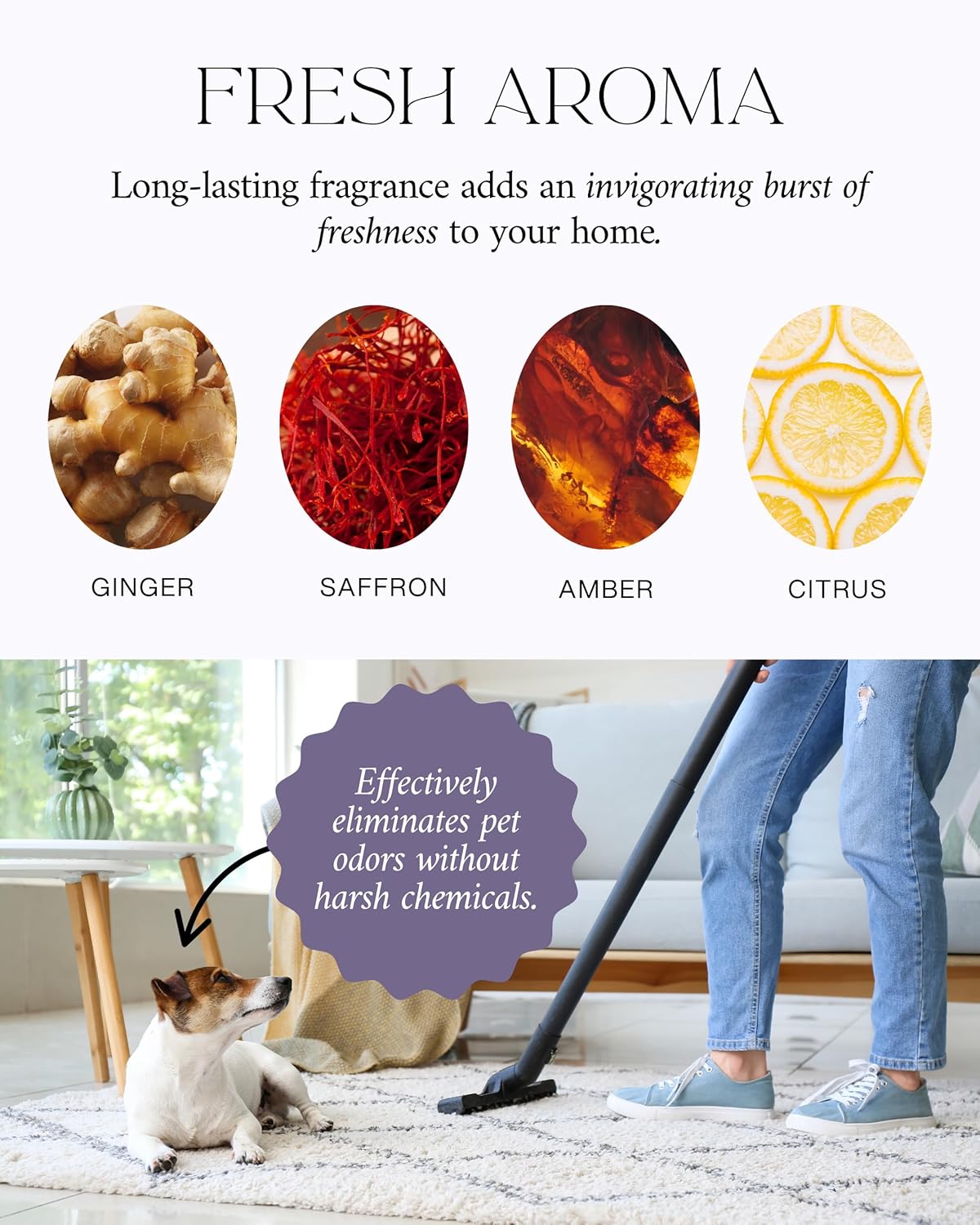 Home "Pink Cashmere" Carpet Deodorizer Powder For Vaccuuming Upholstery, Spring Cleaning, Pet Friendly– Odor Eliminator, Pet-Friendly Freshening Powder- Apple, Spices, & Vanilla