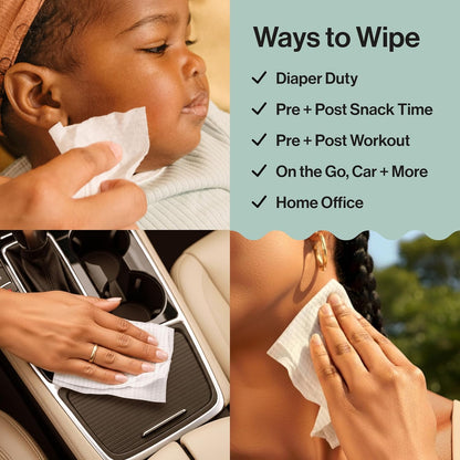 The Honest Company Hypoallergenic Multi-Use Baby Wipes for Sensitive Baby Skin, Rose Blossom, 60 Count