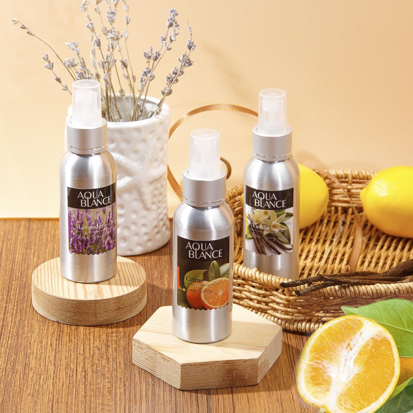 Fragrant Room Spray, Tropical, Ocean, Coconut, 3 x 3.4 fl oz, Air Fresheners Odor Eliminator for Home, Bathroom, Concentrated Room Spray