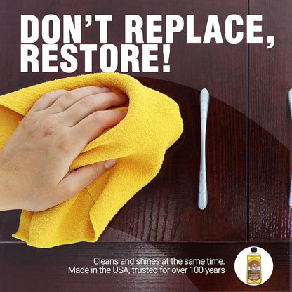 Milsek Furniture Polish and Wood Cleaner with Lemon Oil - Multipurpose Solution for Home Improvement from Hardwood Floors to Kitchen Cabinets - 12 Fl Oz (Pack of 1)