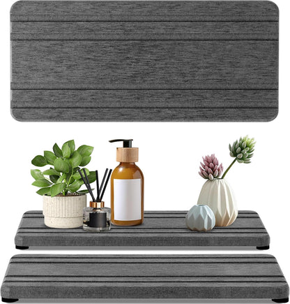 3PCS Water Absorbing Stone Tray, Fast Drying Stone Sink Tray, Stones Soap Trays, Water Absorbent Diatomite Trays, Diatomite Coasters for Kitchen Sink Bathroom Counter, Hand Soap Dish & Holders