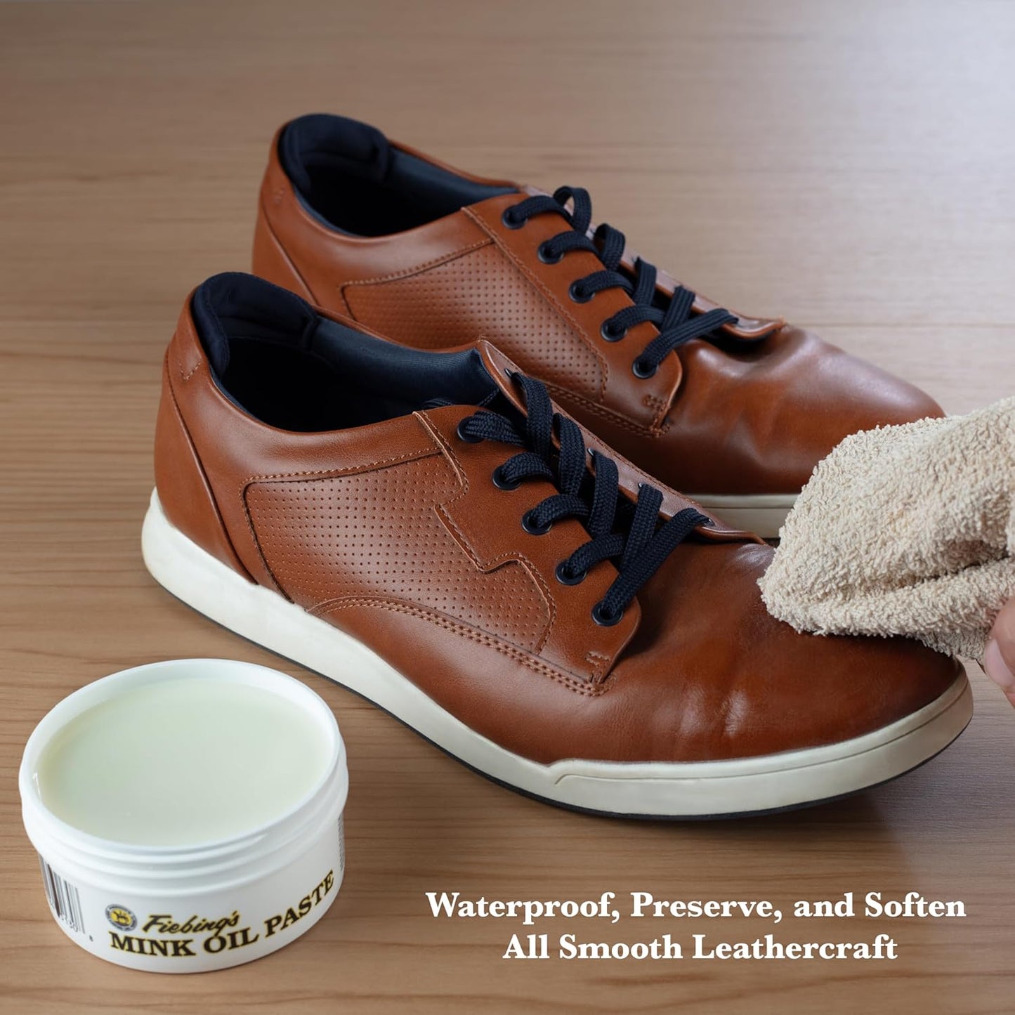 Fiebing's Mink Oil for Leather Boots (6 oz) - Leather Cleaner & Conditioner - Waterproof, Preserve, Soften All Smooth Leathercraft & Vinyl - Prevents Salt Stains - Use On Couch, Shoe, Purse & Belt