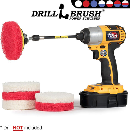 Drill Scrubber - Drill Brush Power Scrubber Pads - Bathroom - Drill Pad Attachments - Cleaning Pads - Shower Door - Baseboard - Bathroom Sink - Shower Cleaner - Flooring - Hard Water Stain Remover