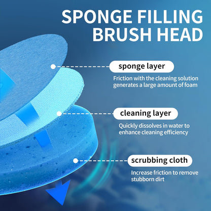 Disposable Toilet Cleaning System, Toilet Bowl Cleaner Wand and 8 Refills, Toilet Brush and Holder Set(Wall Mounted), Bathroom and Toilet Cleaning Scrubber Kit