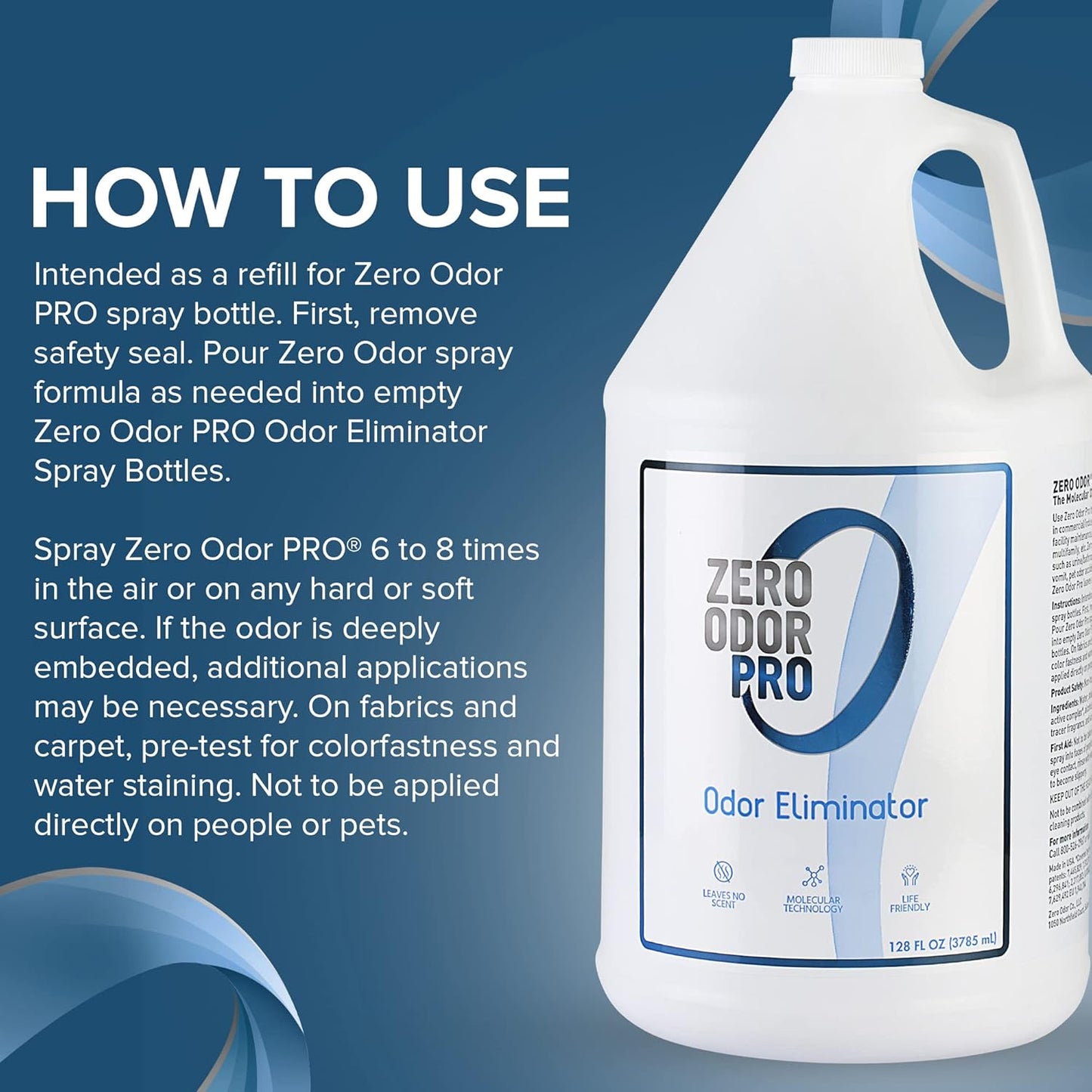 Zero Odor Pro Commercial Strength Odor Eliminator, Room Deodorizer and Air Freshener, Trigger Spray, 32 oz