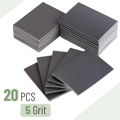 Bates- Sanding Sponge, 20 pcs, 3”x4”, 400-3000 Grit Assortment, Ultra Fine, Washable and Reusable, Sandpaper Block, Sanding Blocks for Wood, Sanding Pad, Drywall Sanding Block, Drywall Sanding Sponge