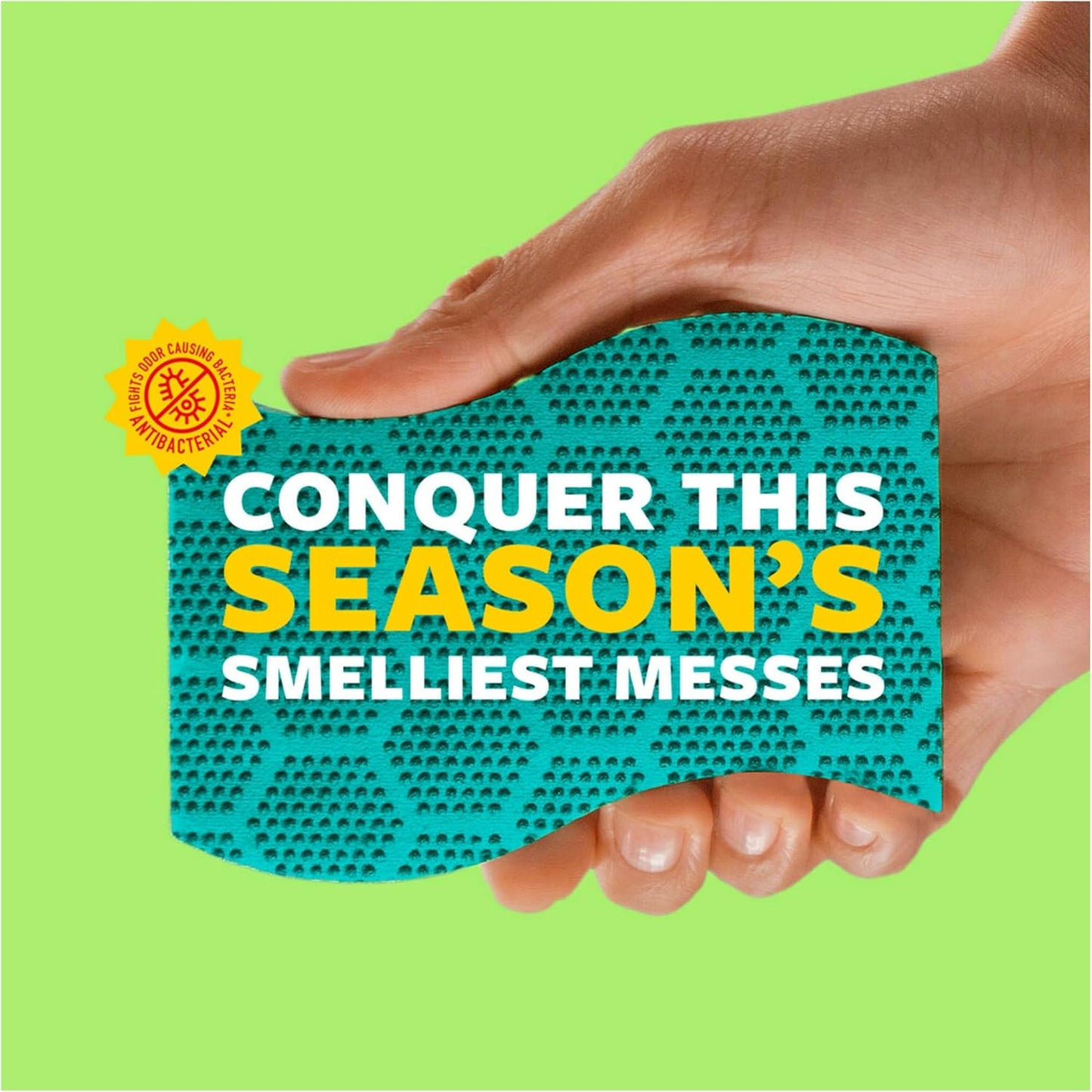 Scotch-Brite Odor Resist Heavy Duty Scrub Sponge, Dishwasher-Safe Kitchen sponges for Serious Scrubbing, Multipurpose Dish Sponge for Stuck-On Messes, 6 Scrubbing Sponges