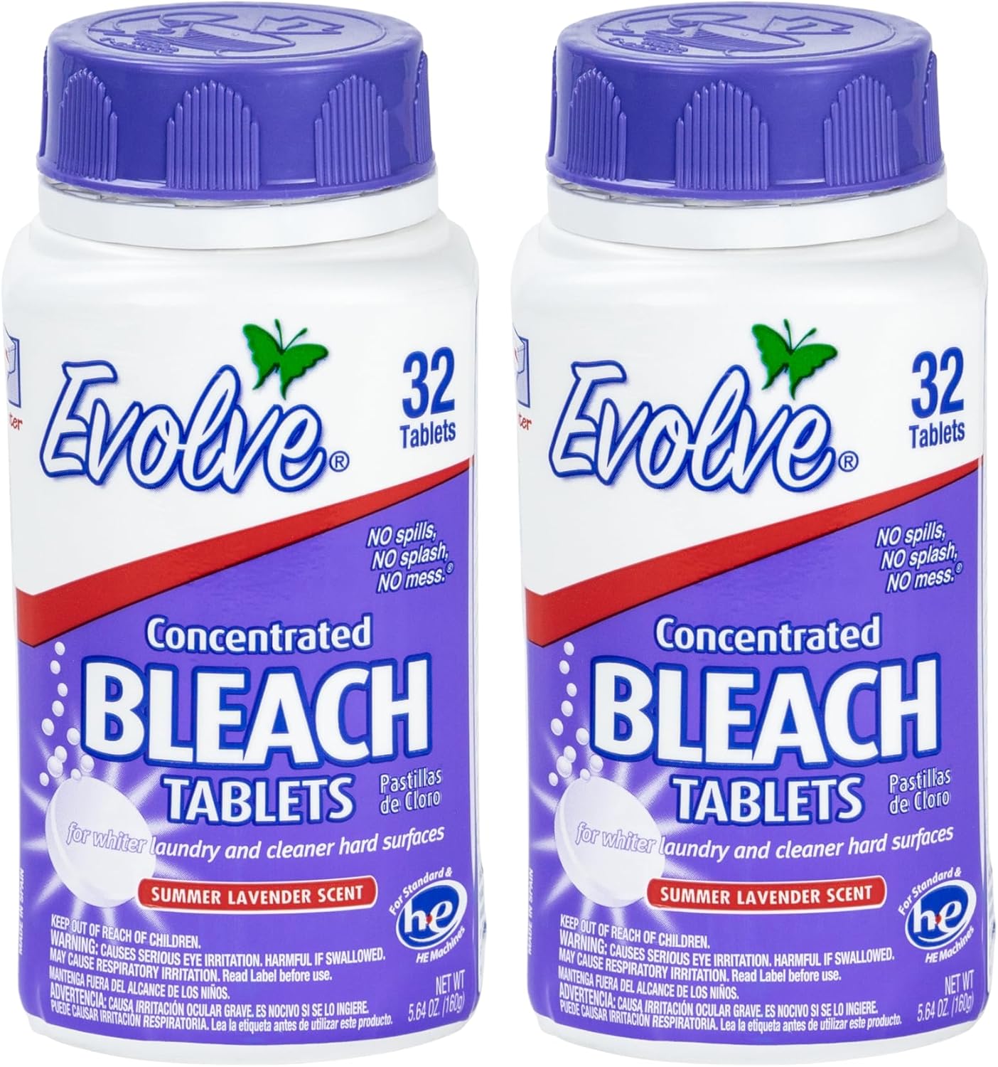 Evolve Concentrated Bleach Tablets -32 ct Fresh Lemon (2 pack)